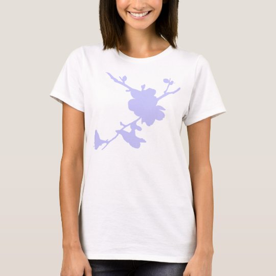 Blue Flower Silhouette Shirt