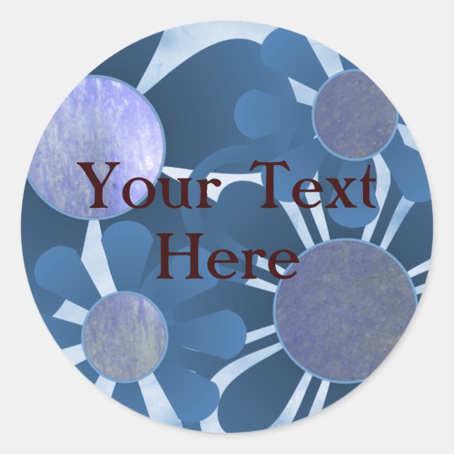 Blue Flower Stickers (Front)