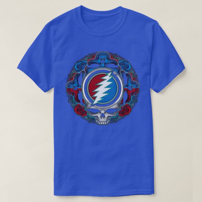 Blue Flower  T-Shirt (Design Front)