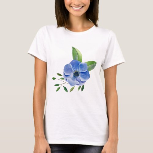 blue flower t shirt