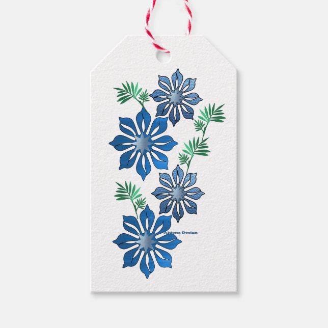 Blue flower tag (Front)