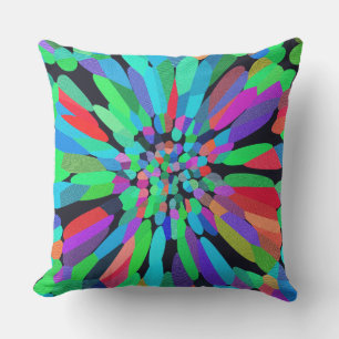 Blue Flower Throw Pillow
