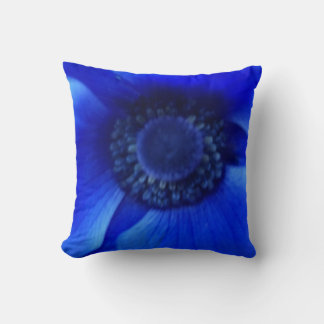 Blue Flower Throw Pillow 20" x 20"
