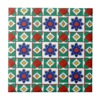 Blue Flower Tile Mural,