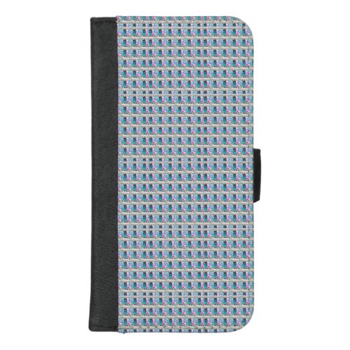 Blue Flower Wallet Case 