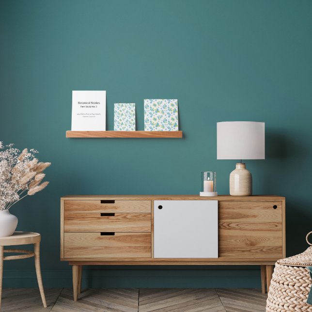 Blue Flower Wallpaper|Floral Wrap|Blue Floral Art Picture Ledge (Living Room)