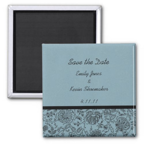 Blue Flower Wallpaper Wedding Favor Magnets