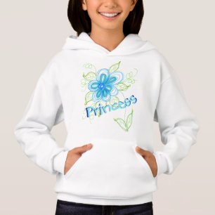 Blue flower with green hoodie