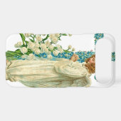 Blue Flowered Christian Cross Case-Mate iPhone Case (Back (Horizontal))