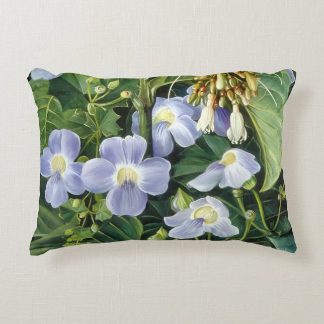 Blue-Flowered Climber by Marianne North  Accent Pillow (Front)