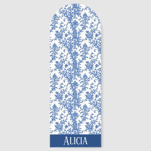 Blue Flowering Toile Bookmarks