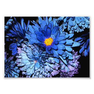 Blue Flowers 7x5 Photo Print