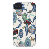Blue Flowers and Cupcakes Case-Mate iPhone Case (Back)