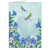 Blue flowers and dragonflies (Front)