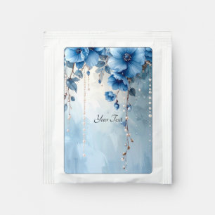 Blue Flowers and Pearls Tea Bag Drink Mix