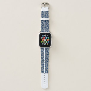 Blue Flowers Apple Watch Band