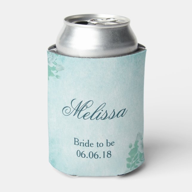 Blue Flowers are beautiful Can Cooler (Can Front)
