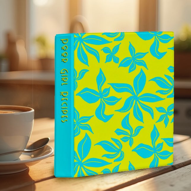 Blue Flowers Art Custom Mini Binder (Creator Uploaded)