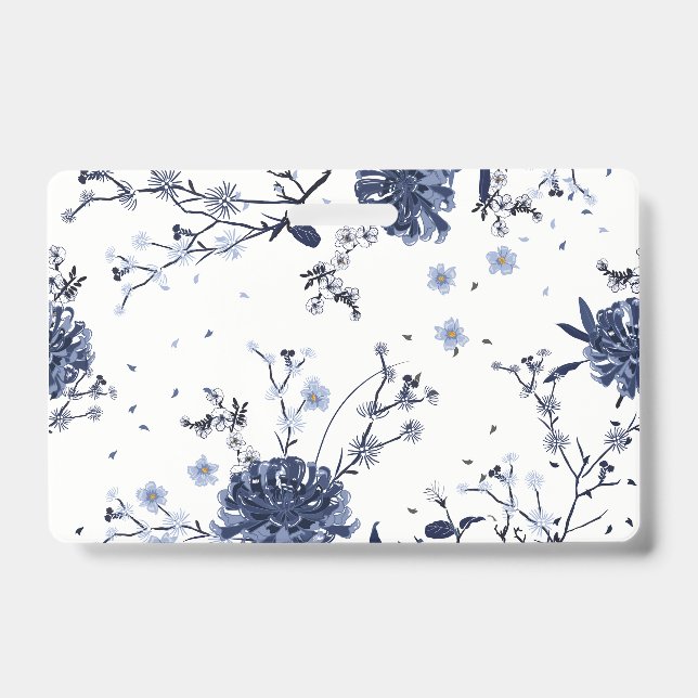 Blue flowers badge (Front)
