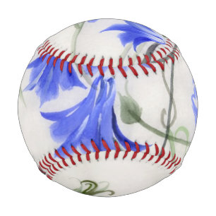 Blue Flowers Baseball
