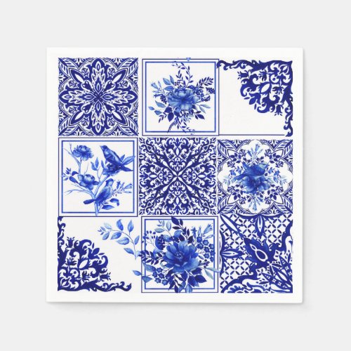 Blue flowersblue chinaporcelainbirds   napkins