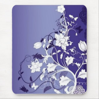 blue-flowers, blue-flowers mouse pad
