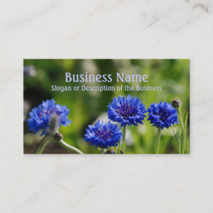 Blue Flowers Business Card
