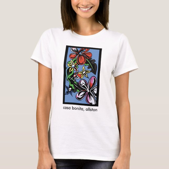 Blue Flowers, Casa Bonita T Shirt (Front)