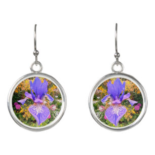 Blue flowers earrings
