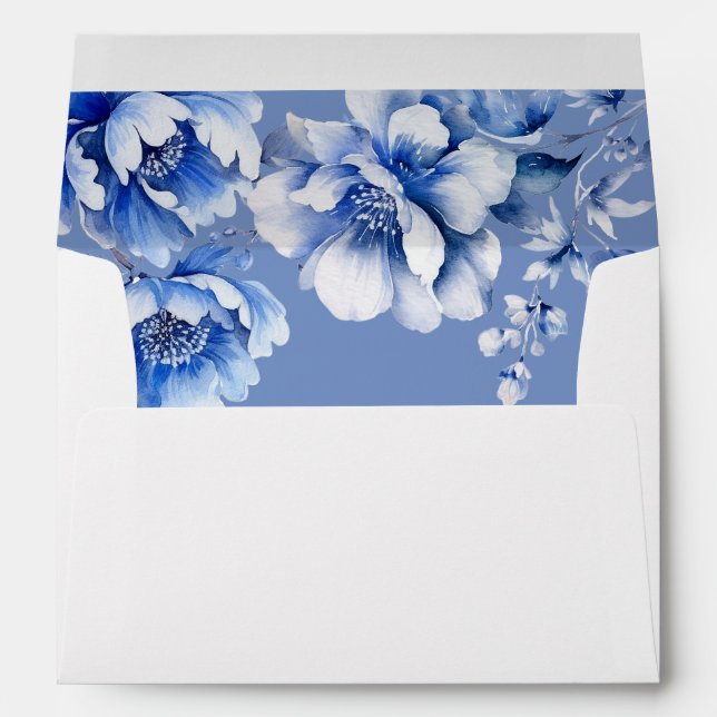 Blue flowers envelope (Back (Bottom))