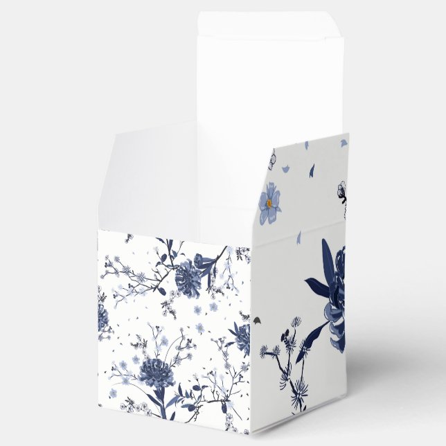 Blue flowers favor boxes (Opened)