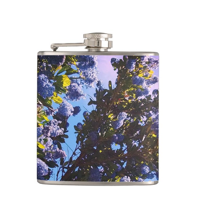 Blue flowers flask (Front)