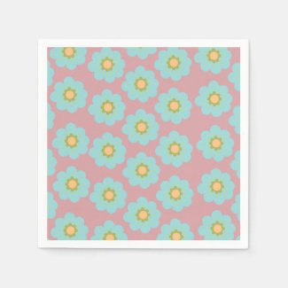 Blue Flowers Floral Art Pattern Custom Background 