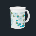 Blue Flowers, Floral Pattern, Pattern Of Flowers Beverage Pitcher<br><div class="desc">Elegant,  stylish and sophisticated pattern with blue flowers. Modern and trendy gift,  perfect for the floral design lover in your life.</div>