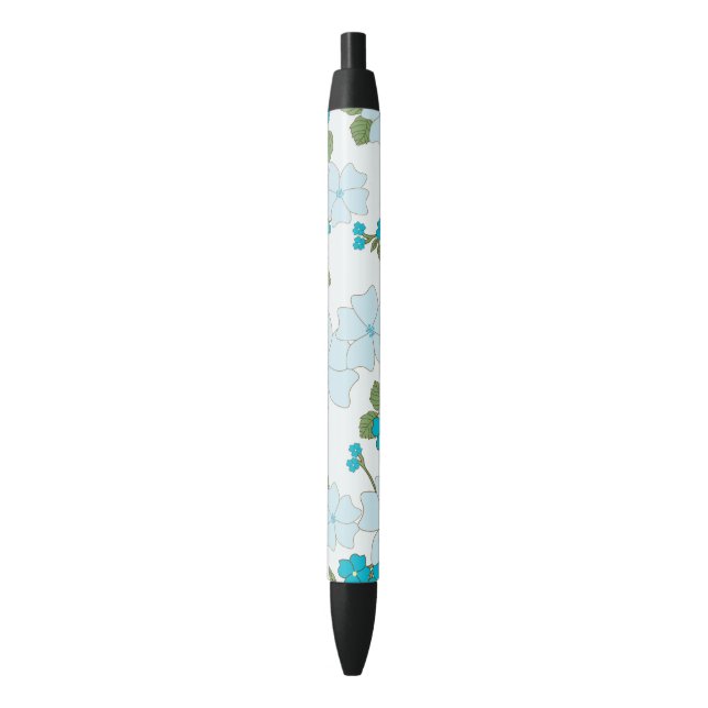 Blue Flowers, Floral Pattern, Pattern Of Flowers Pen (Front Vertical)