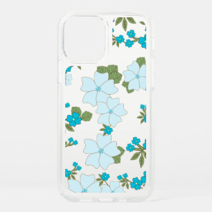 Blue Flowers, Floral Pattern, Pattern Of Flowers Speck iPhone 12 Case