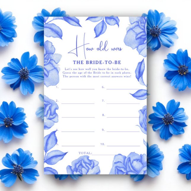 Blue Flowers How old was the bride to be game (Creator Uploaded)