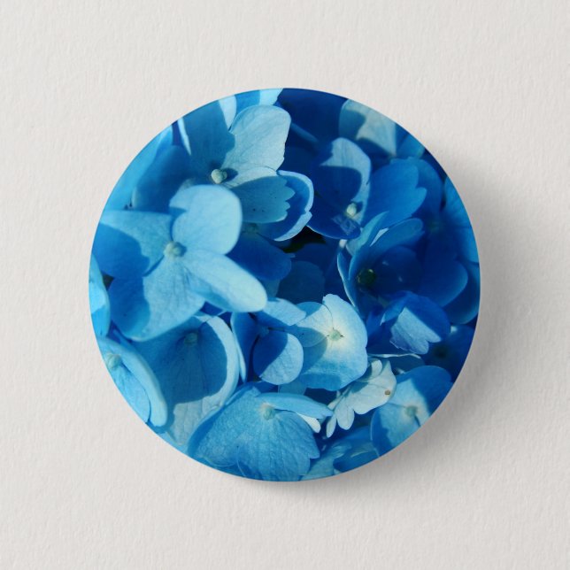 Blue flowers, hydrangea button (Front)