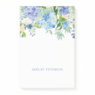 Blue Flowers hydrangea Personalized Notes
