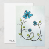 Blue flowers illustration (Front/Back)