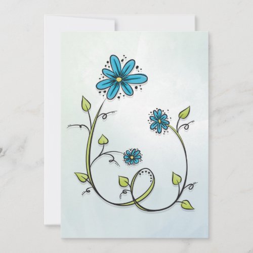 Blue flowers illustration