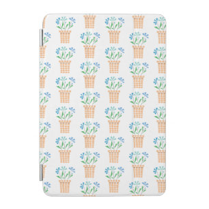 Blue Flowers in Woven Pots iPad Mini Cover