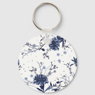 Blue flowers keychain