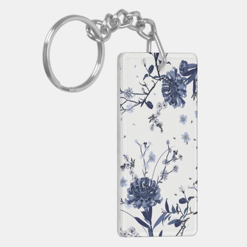 Blue flowers keychain