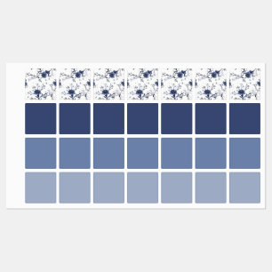 Blue flowers labels