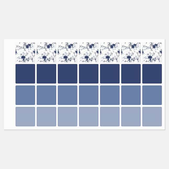 Blue flowers labels (Sheet)