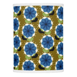 Blue flowers lamp shade