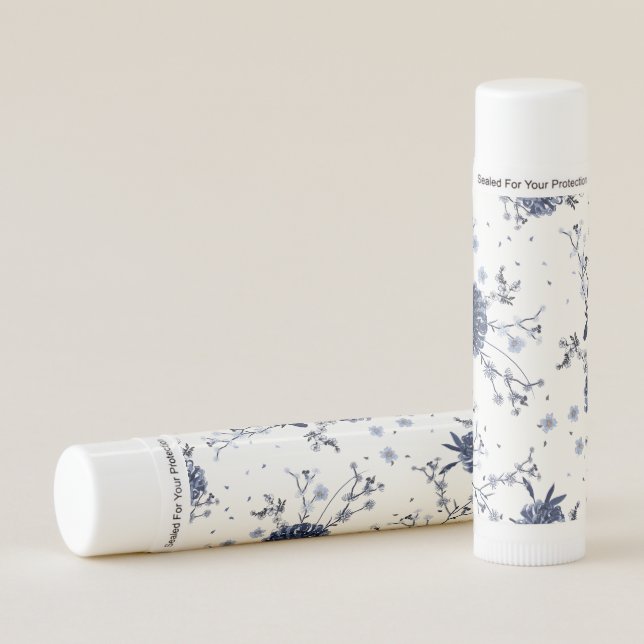 Blue flowers lip balm (Front)