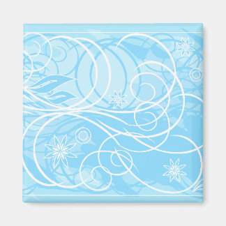 blue flowers magnet