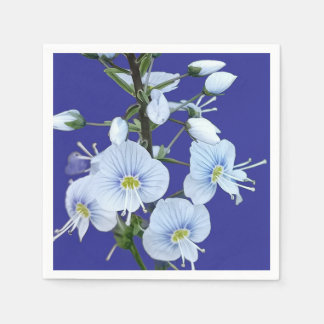 Blue flowers napkins